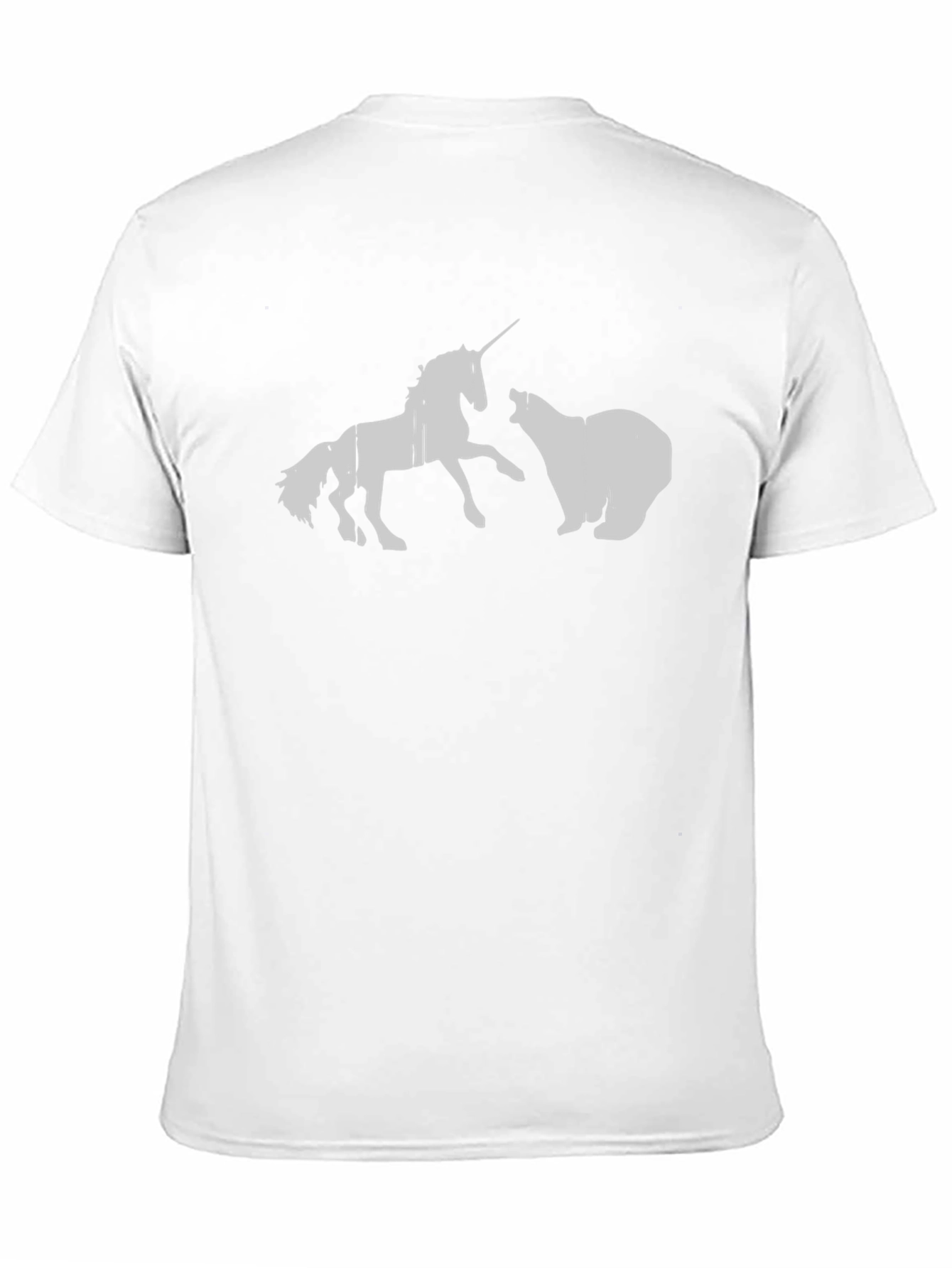 Unicorn vs Bear Graphic T-Shirt
