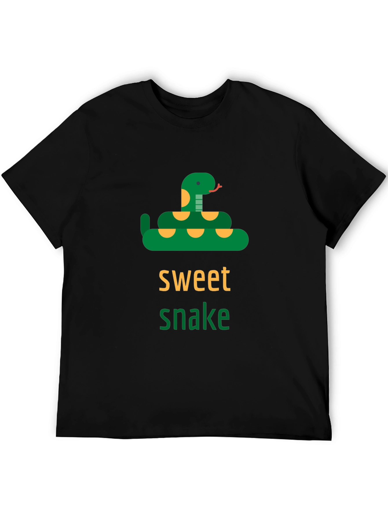 Sweet Snake Graphic Tee -  Unisex Black T-Shirt