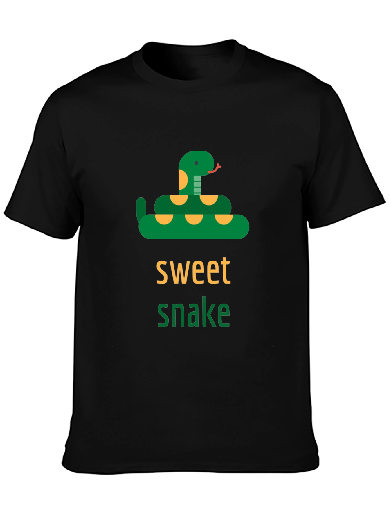 Sweet Snake Graphic Tee -  Unisex Black T-Shirt