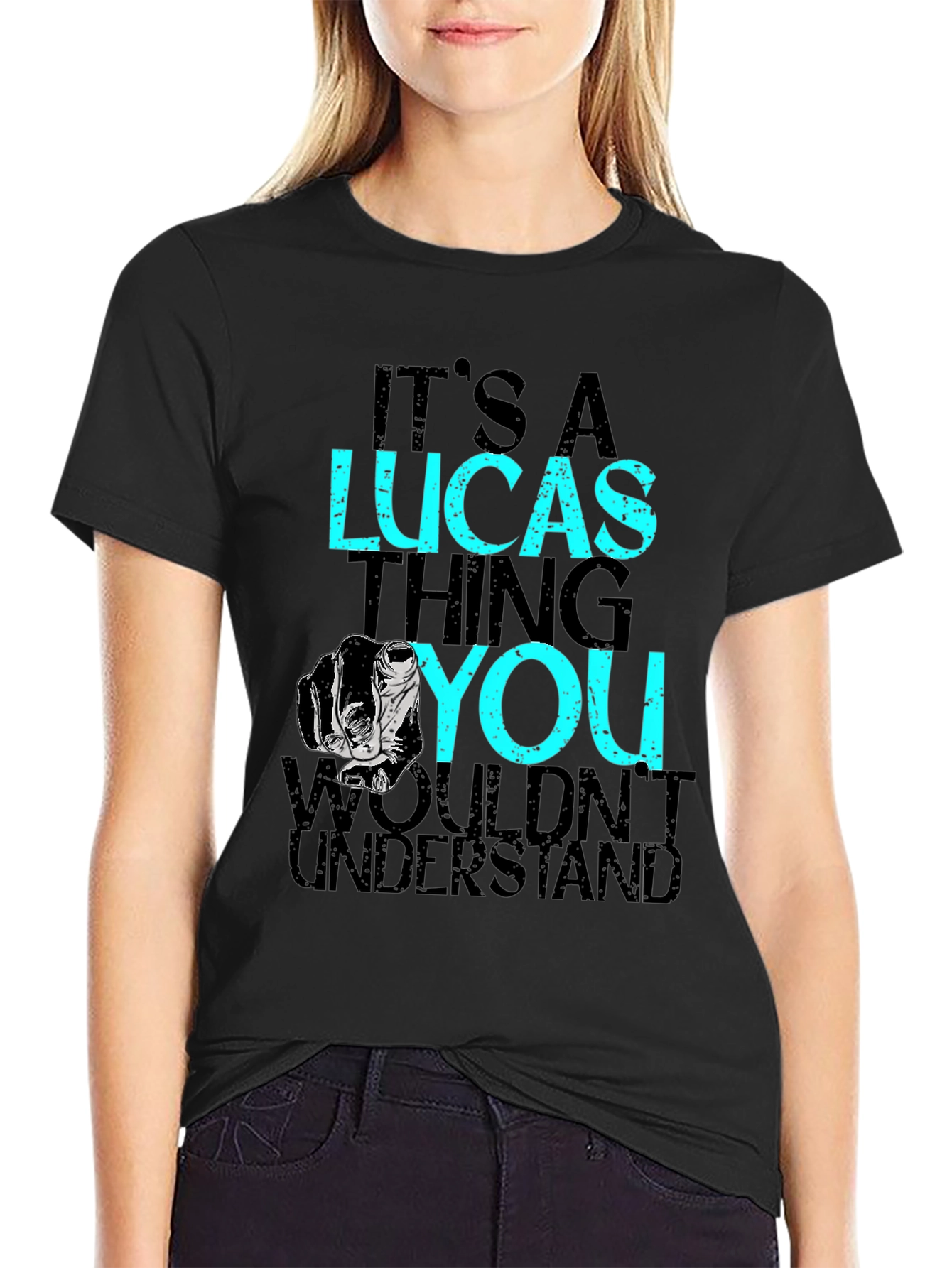 Its A Lucas Thing T-Shirt - Black