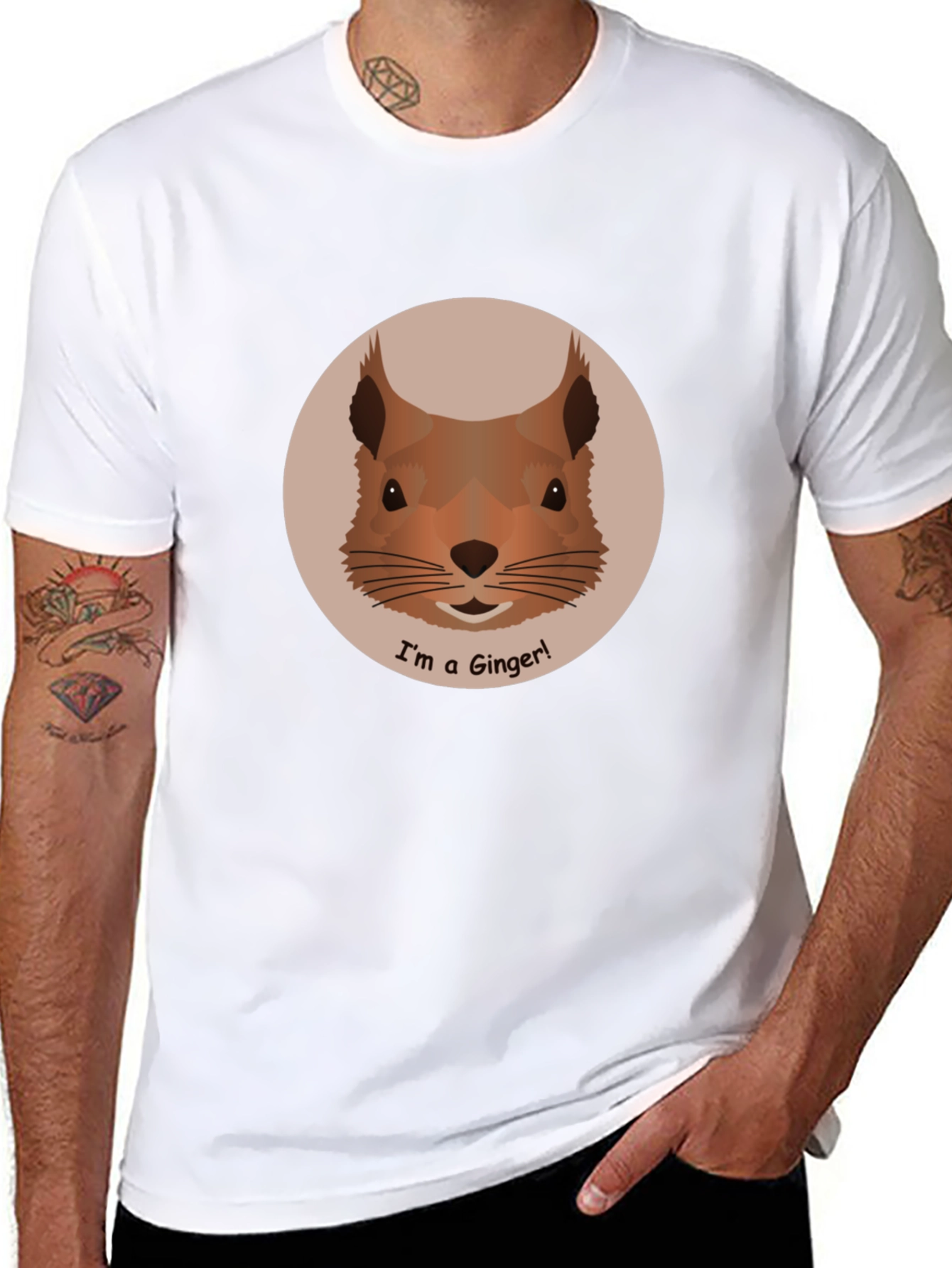 Ginger Squirrel Graphic Tee - Cute Animal T-Shirt