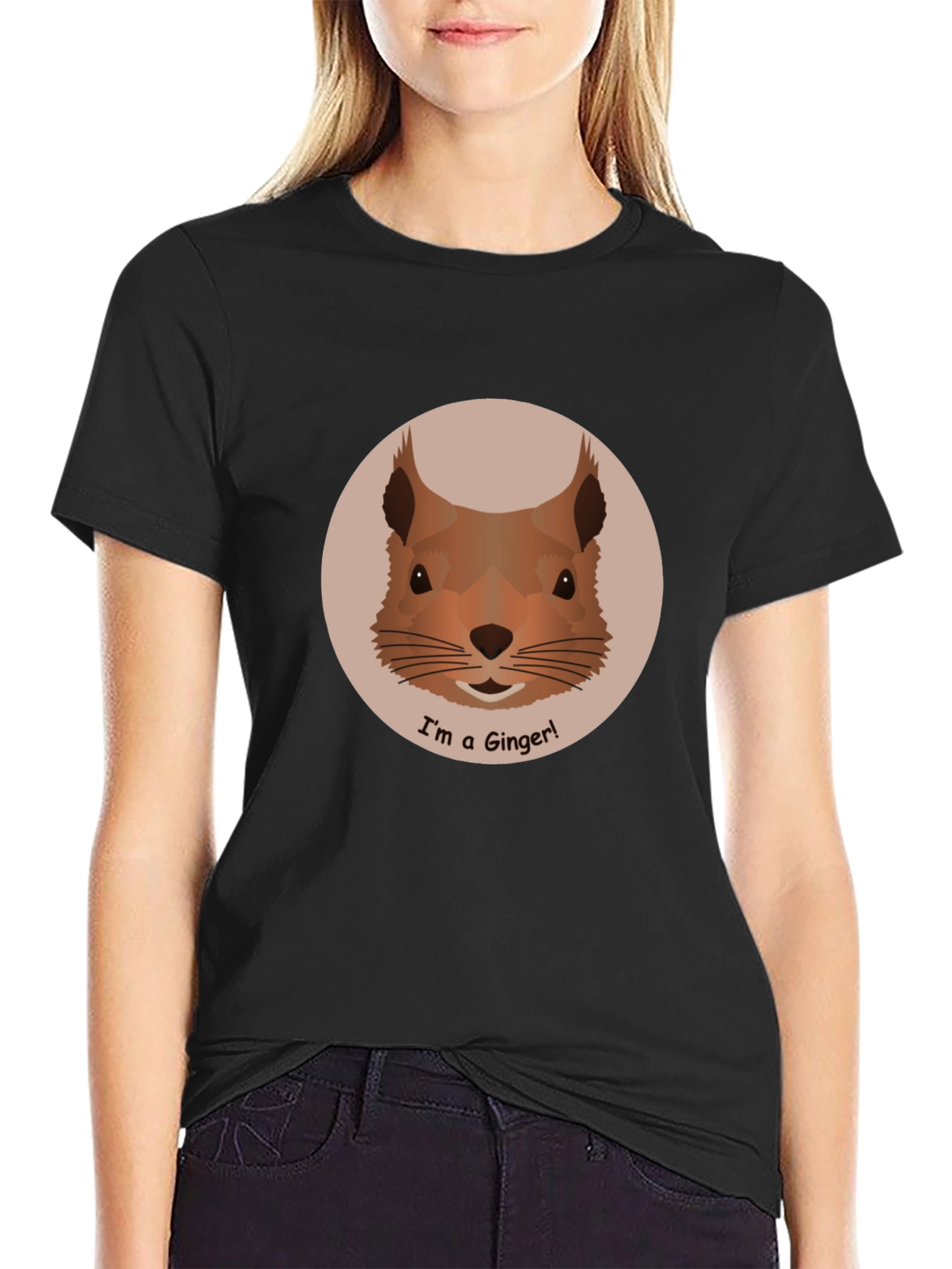 Ginger Squirrel Graphic Tee - Cute Animal T-Shirt