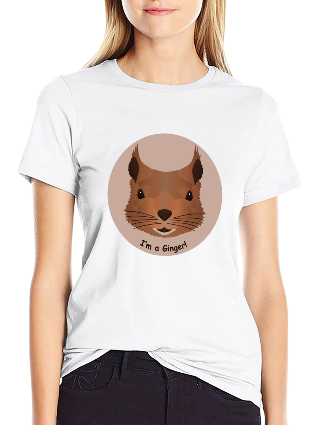 Ginger Squirrel Graphic Tee - Cute Animal T-Shirt