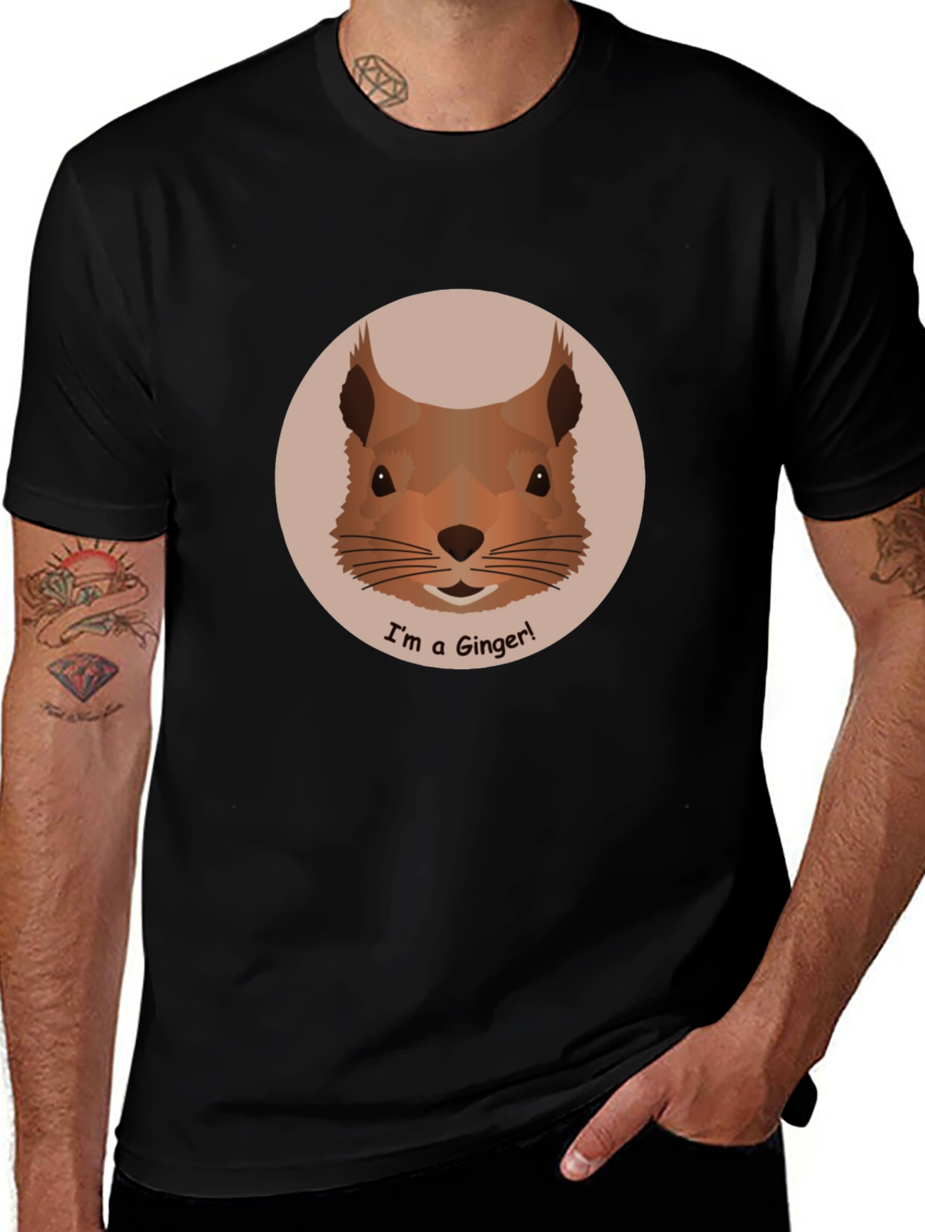 Ginger Squirrel Graphic Tee - Cute Animal T-Shirt
