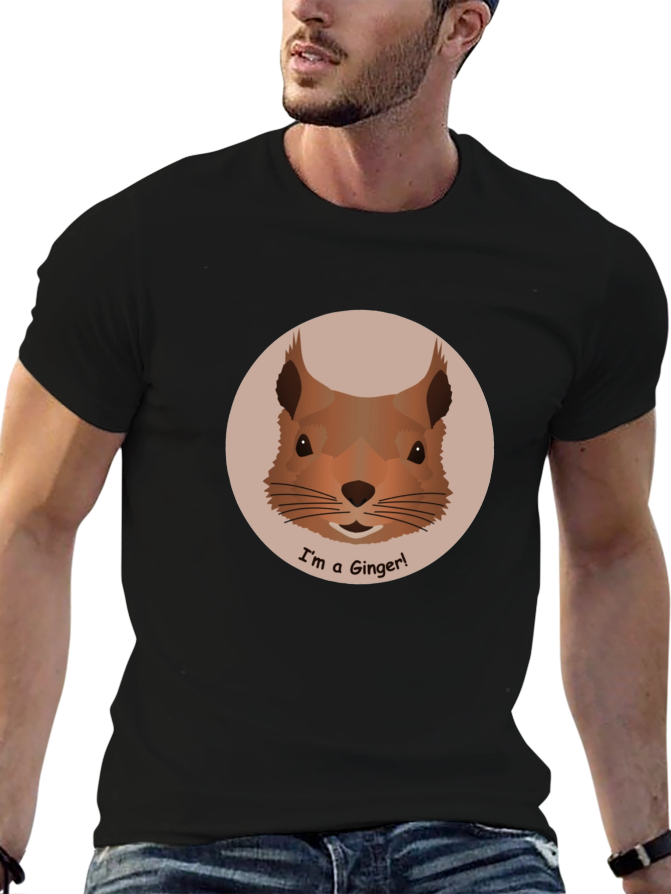 Ginger Squirrel Graphic Tee - Cute Animal T-Shirt