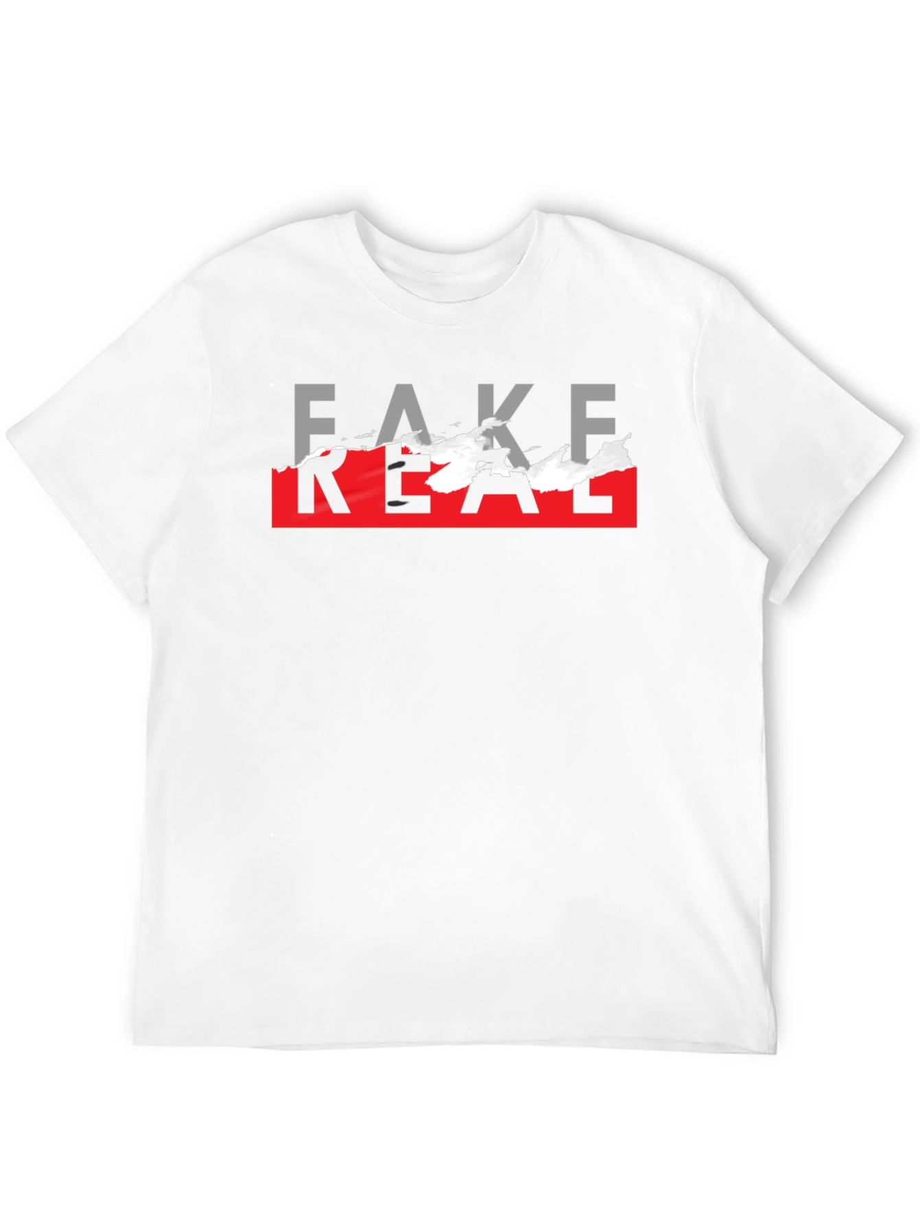 Fake Real Graphic T-Shirt - Trendy Streetwear