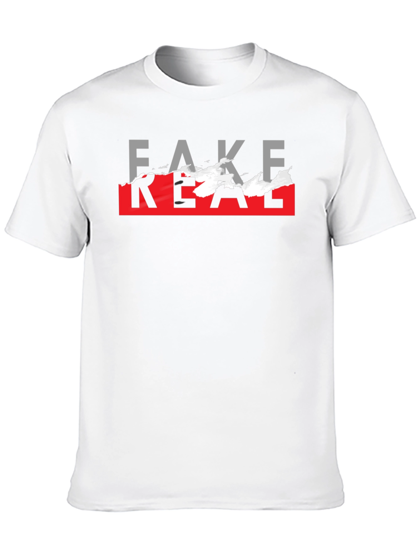 Fake Real Graphic T-Shirt - Trendy Streetwear