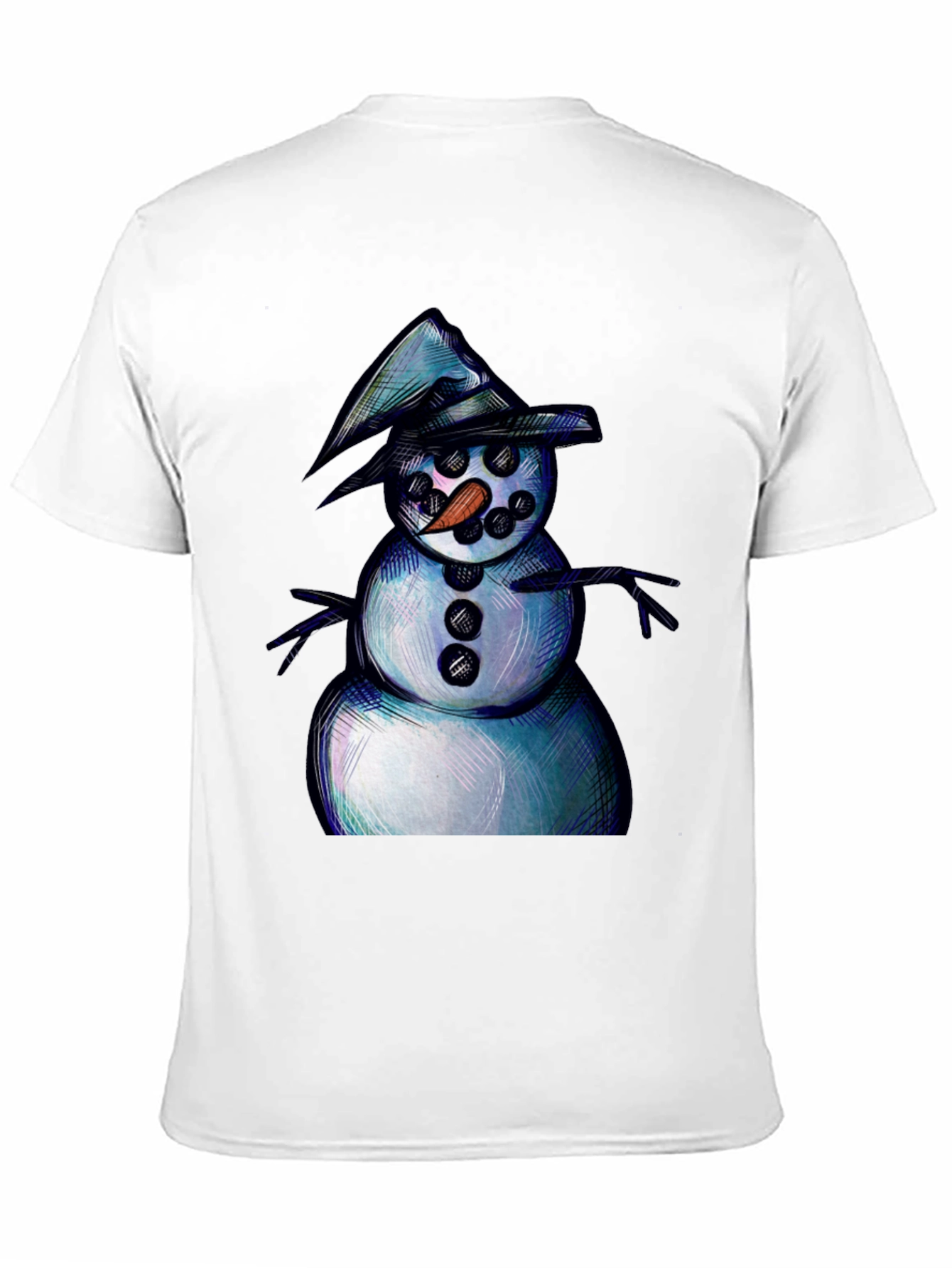 Whimsical Snowman Graphic T-Shirt