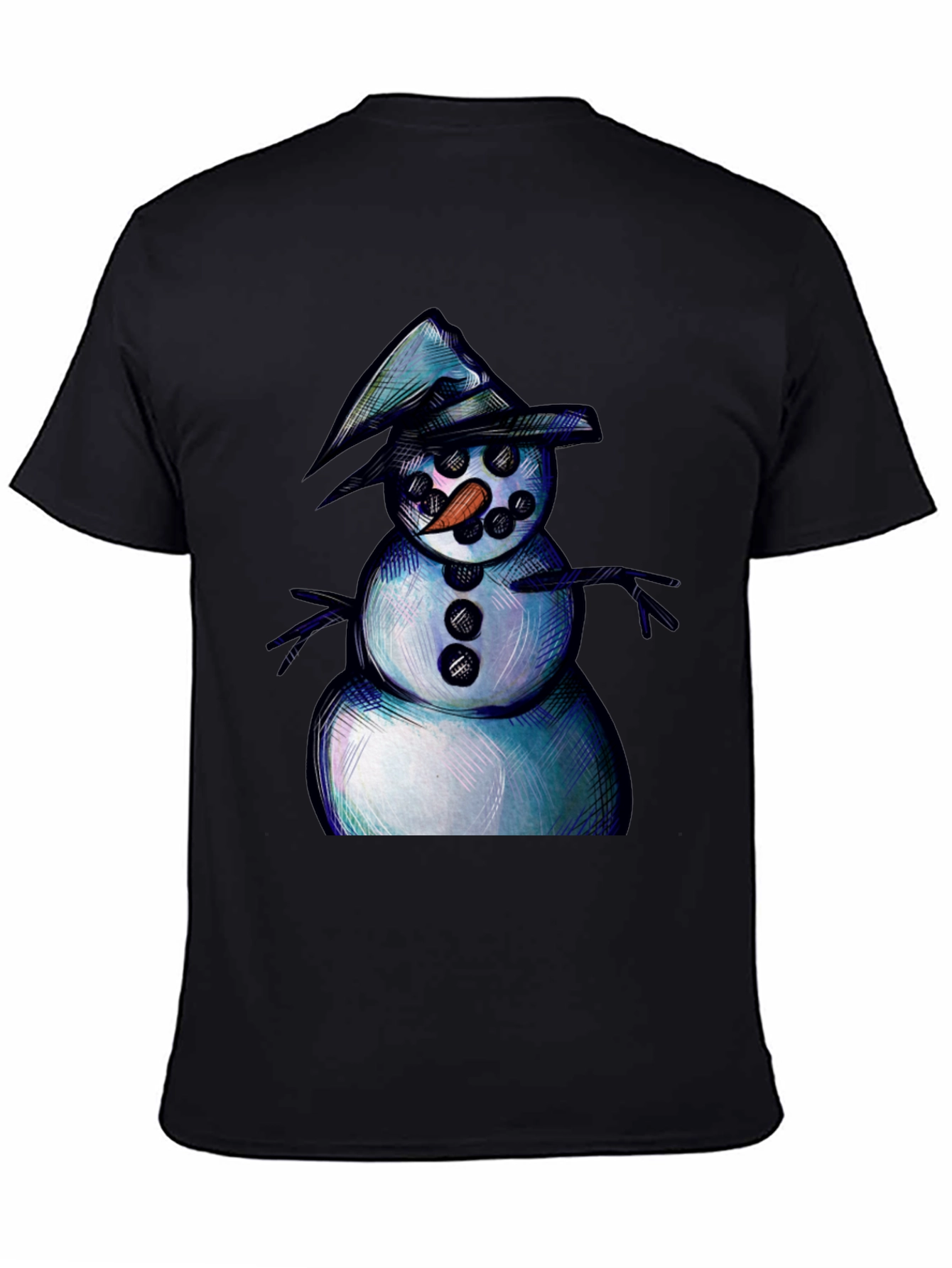 Whimsical Snowman Graphic T-Shirt