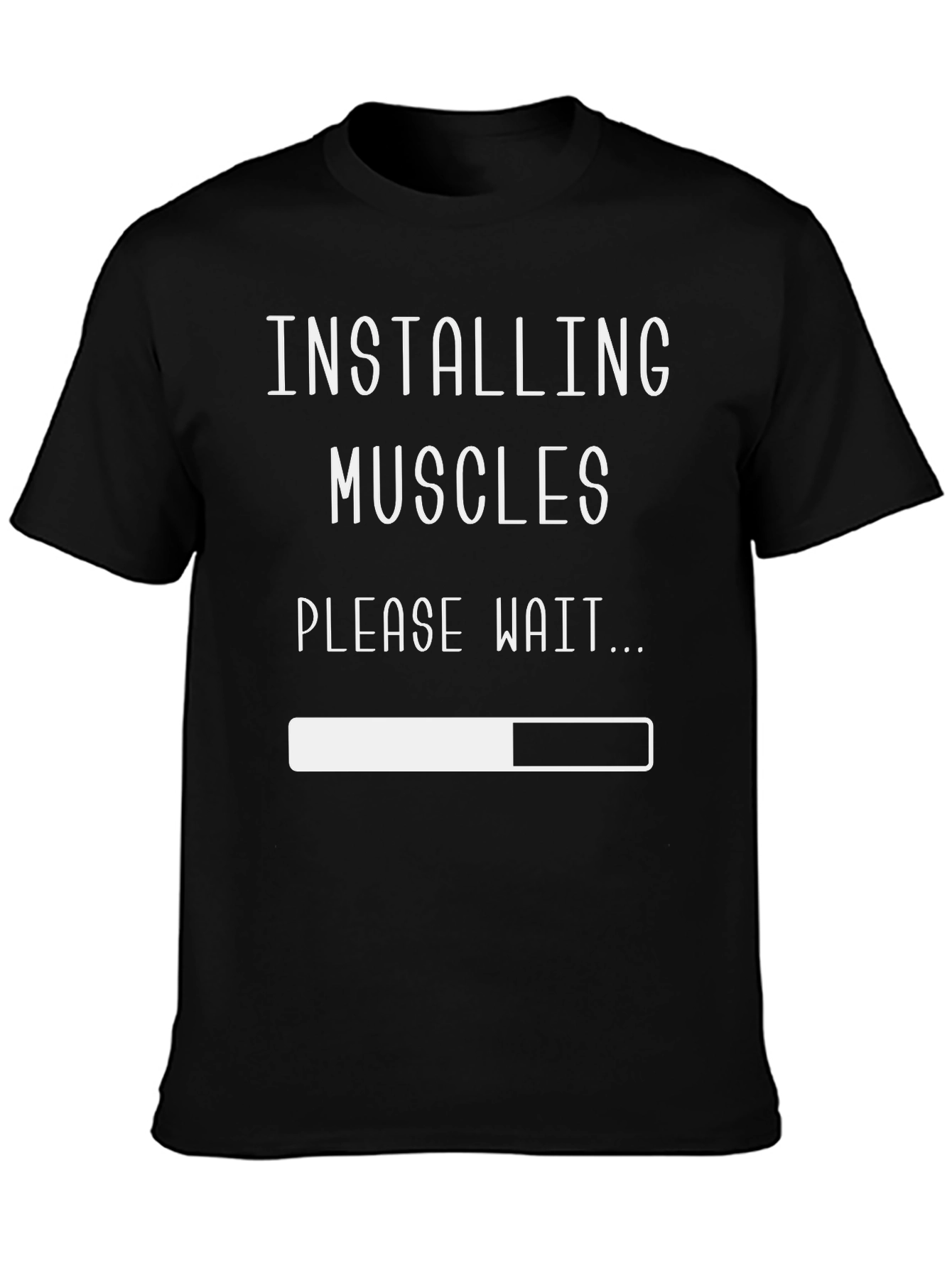 Installing Muscles Graphic T-Shirt - Funny Workout Tee