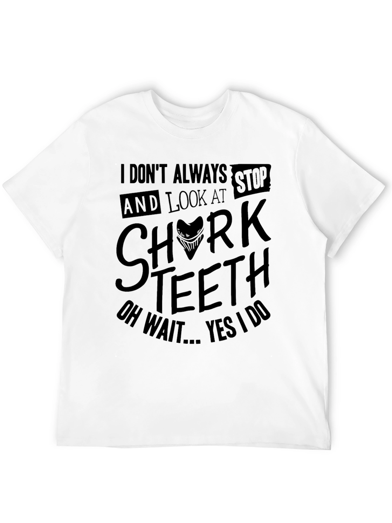 Shark Teeth Graphic Novelty Mens T-Shirt