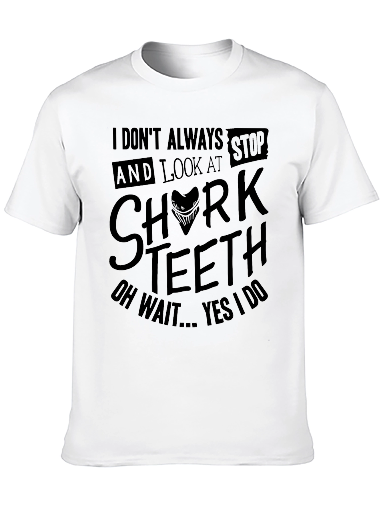 Shark Teeth Graphic Novelty Mens T-Shirt