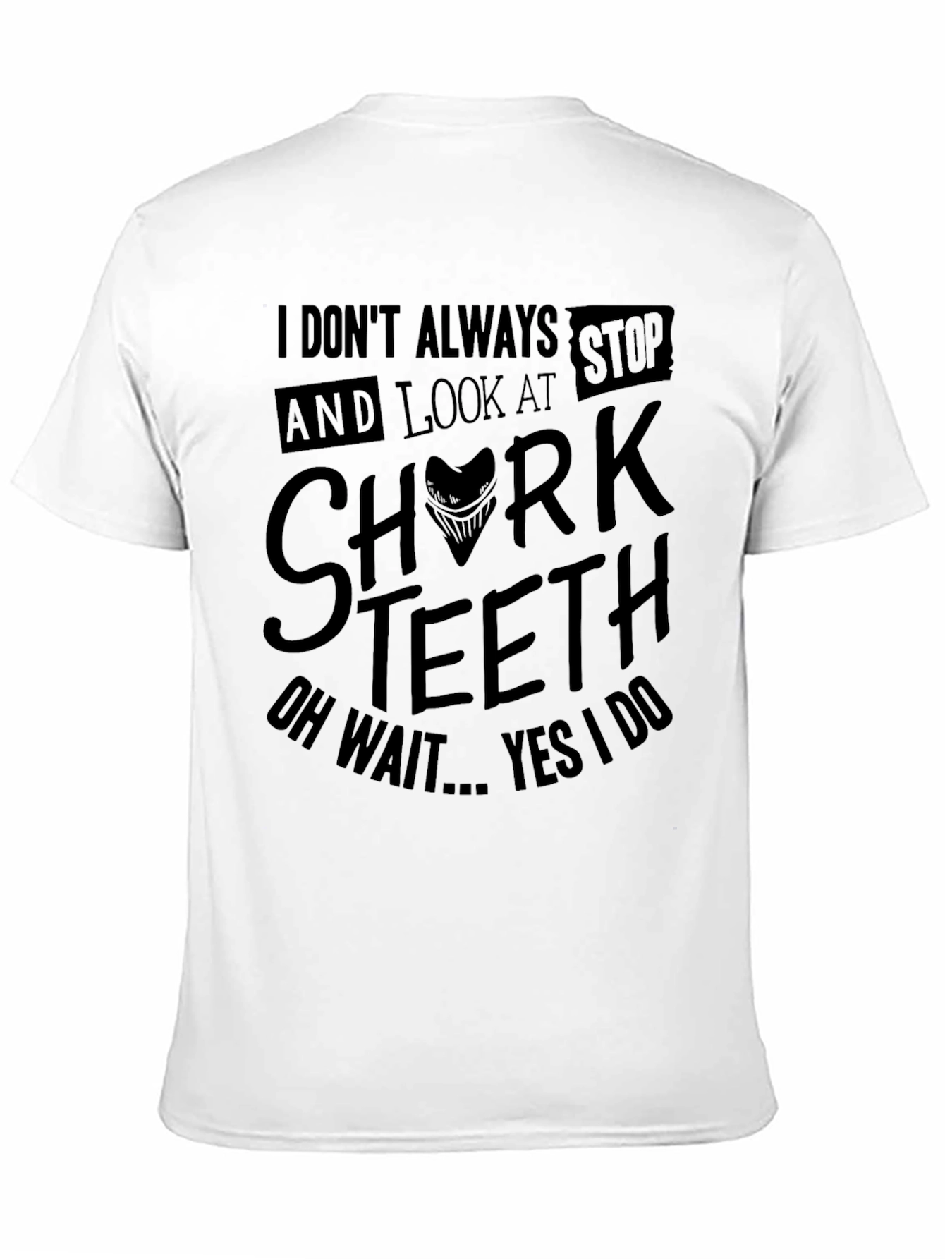Shark Teeth Graphic Novelty Mens T-Shirt
