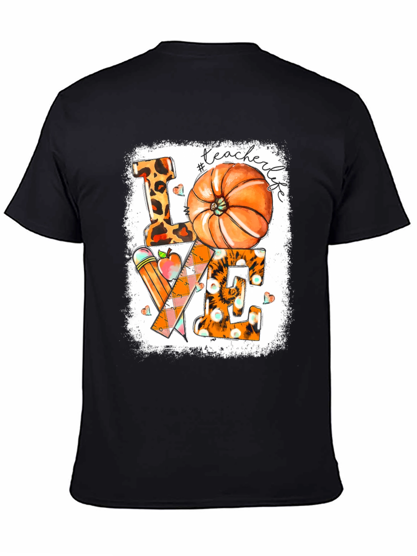 Teacher Life Fall Pumpkin Graphic Tee