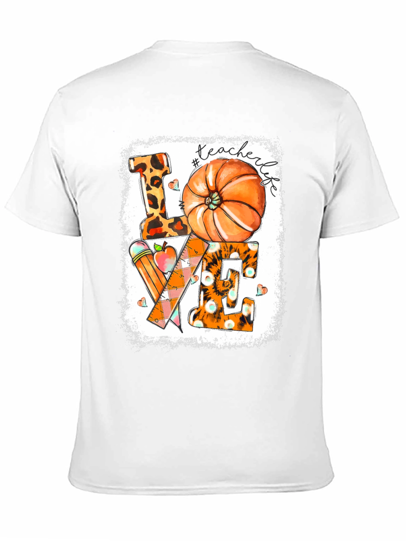 Teacher Life Fall Pumpkin Graphic Tee