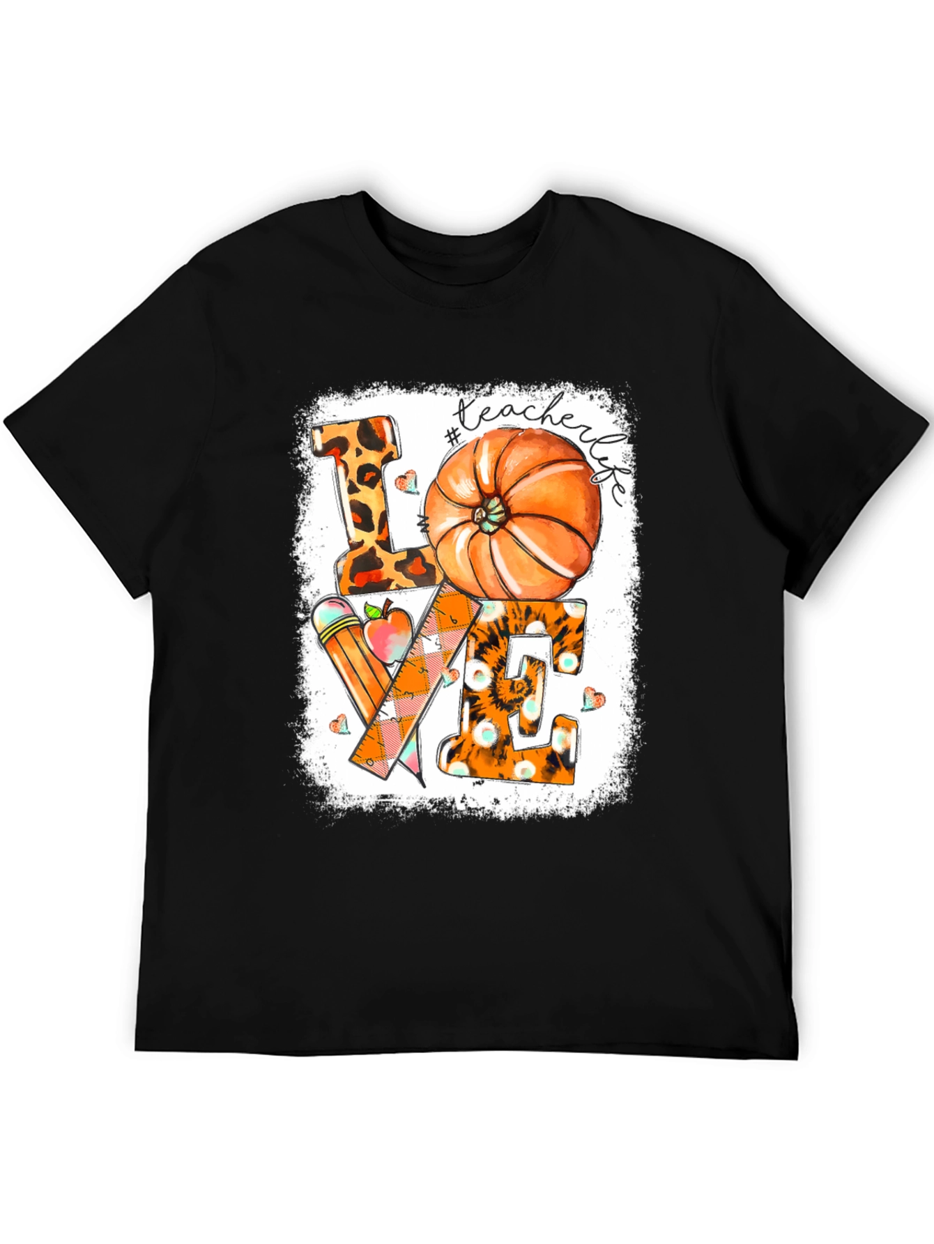 Teacher Life Fall Pumpkin Graphic Tee