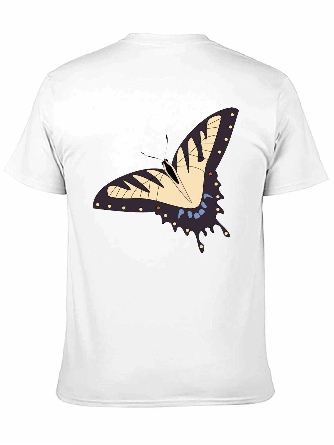 Butterfly Graphic Black T-Shirt - Nature Lover Tee