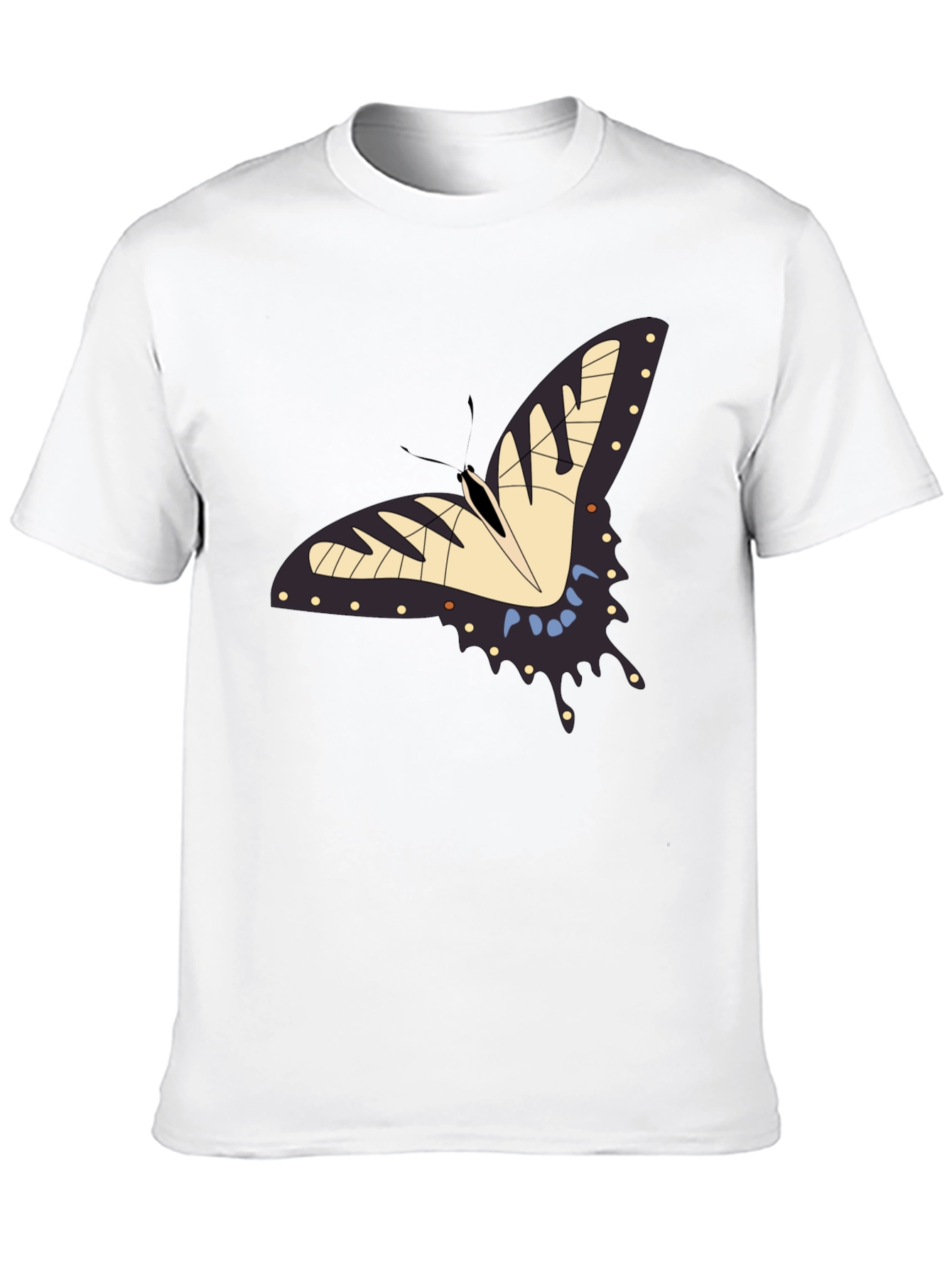 Butterfly Graphic Black T-Shirt - Nature Lover Tee