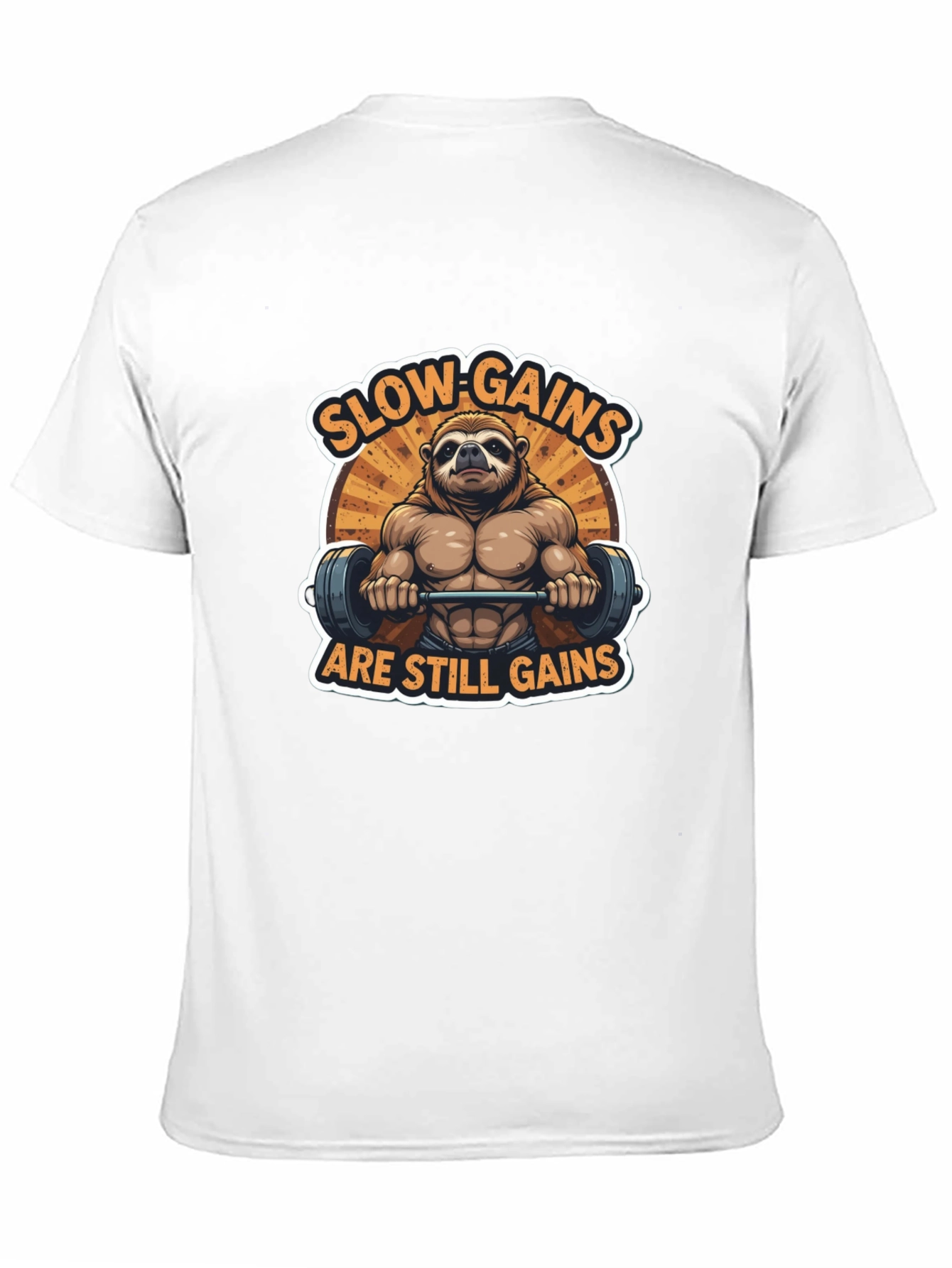 Slow Gains Still Gains Sloth Graphic Tee