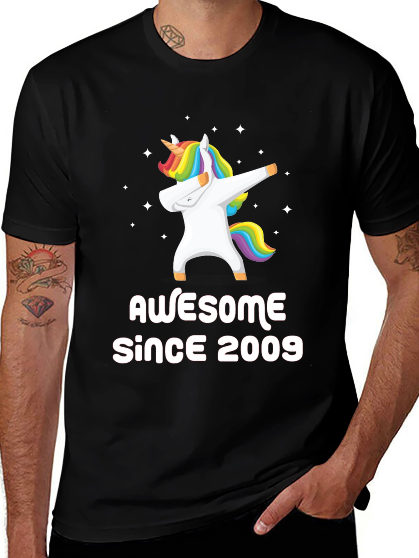 Awesome Since 2009 Unicorn Dabbing T-Shirt