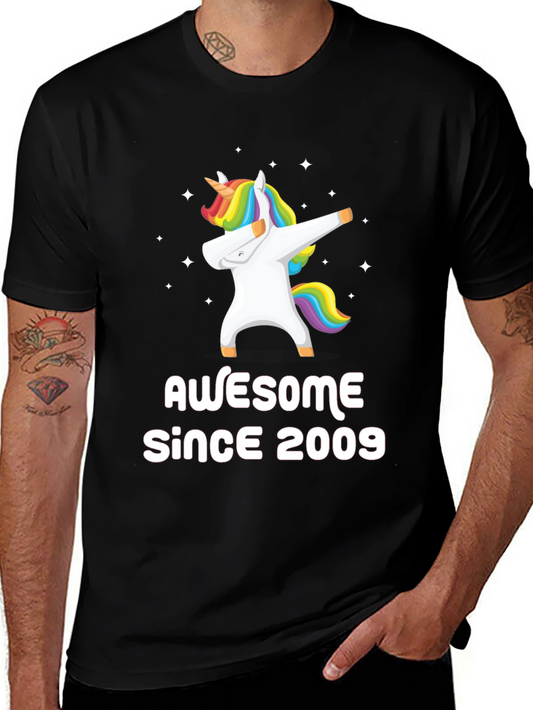 Awesome Since 2009 Unicorn Dabbing T-Shirt