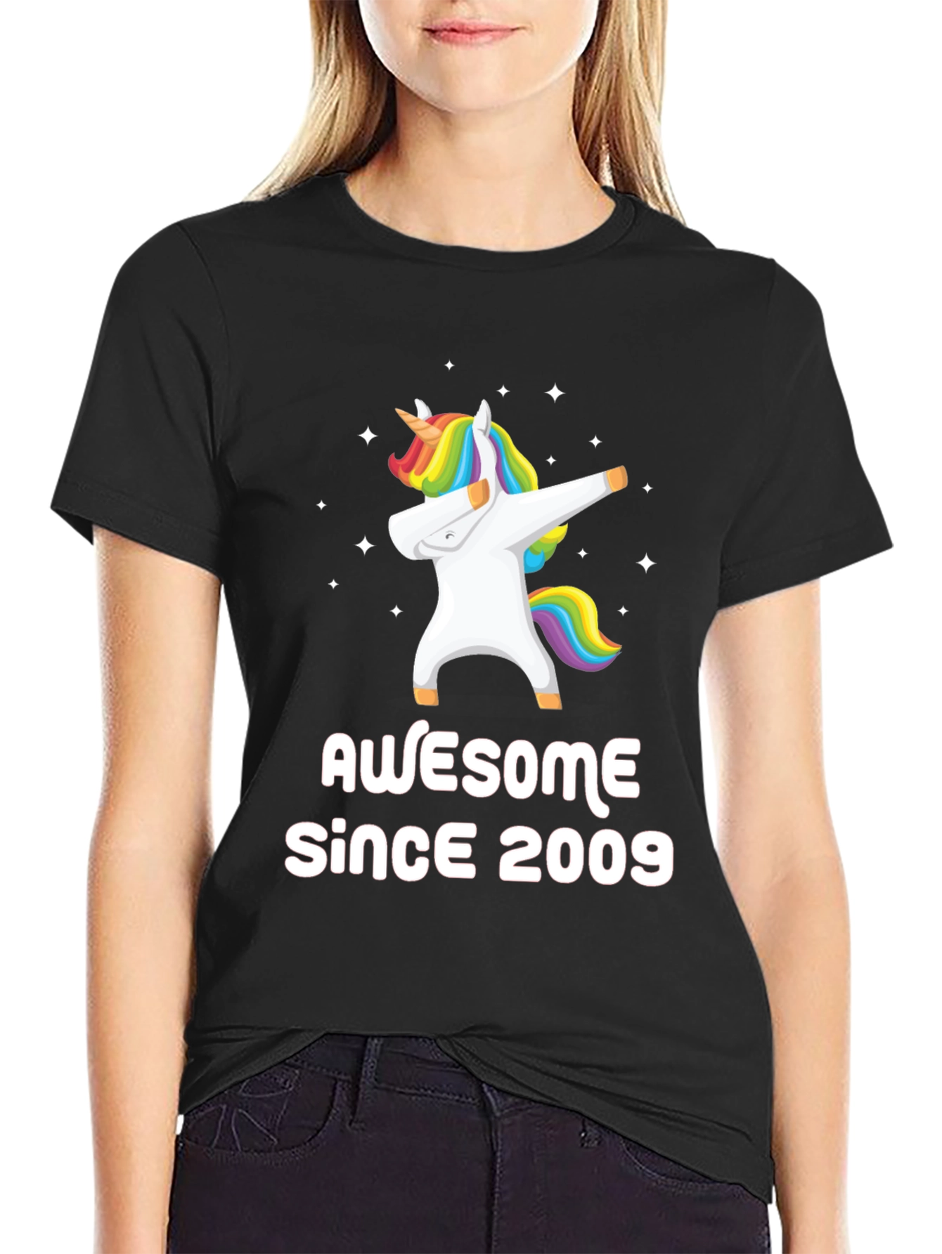 Awesome Since 2009 Unicorn Dabbing T-Shirt