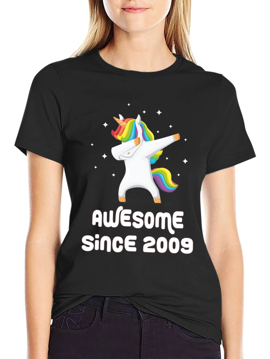 Awesome Since 2009 Unicorn Dabbing T-Shirt
