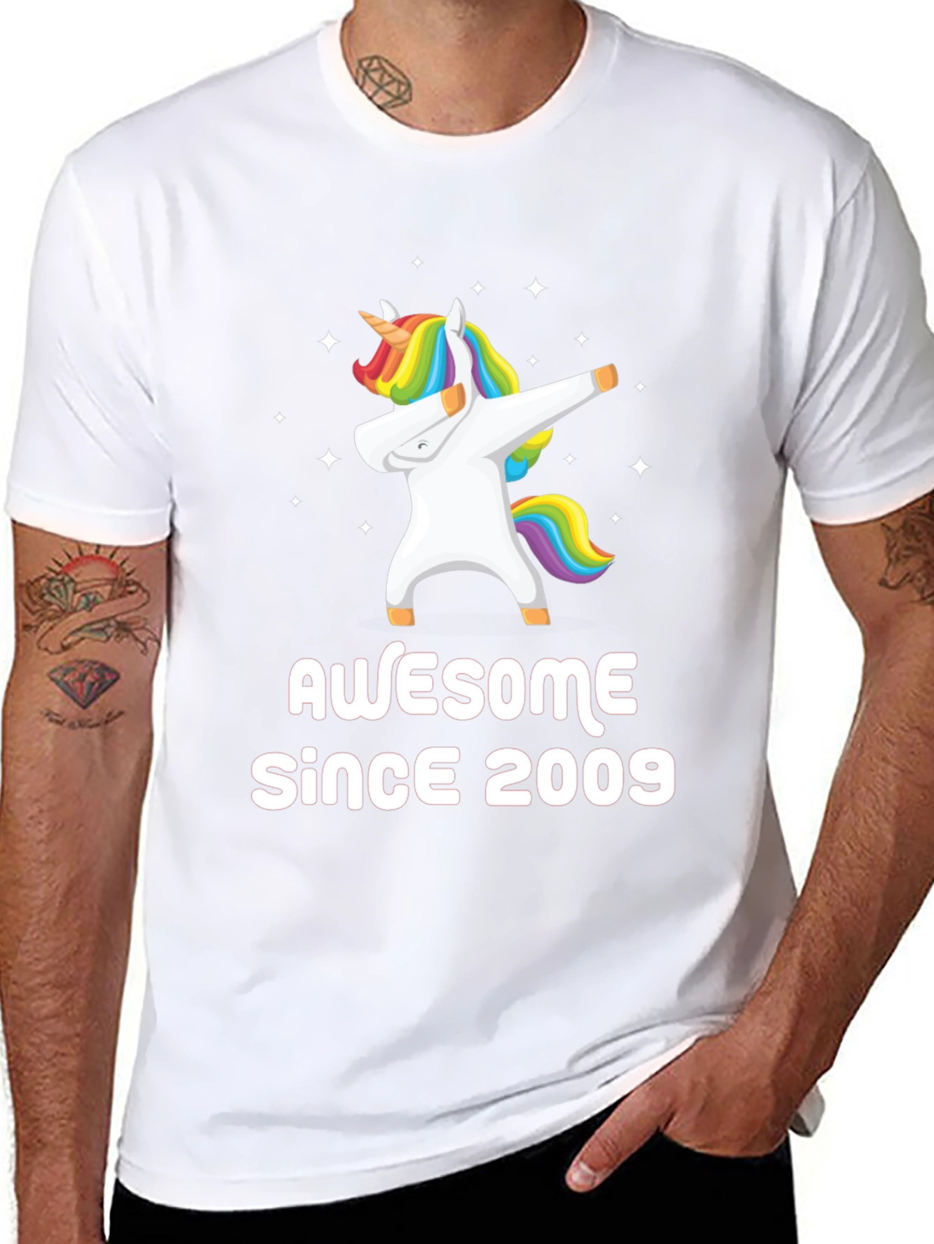 Awesome Since 2009 Unicorn Dabbing T-Shirt
