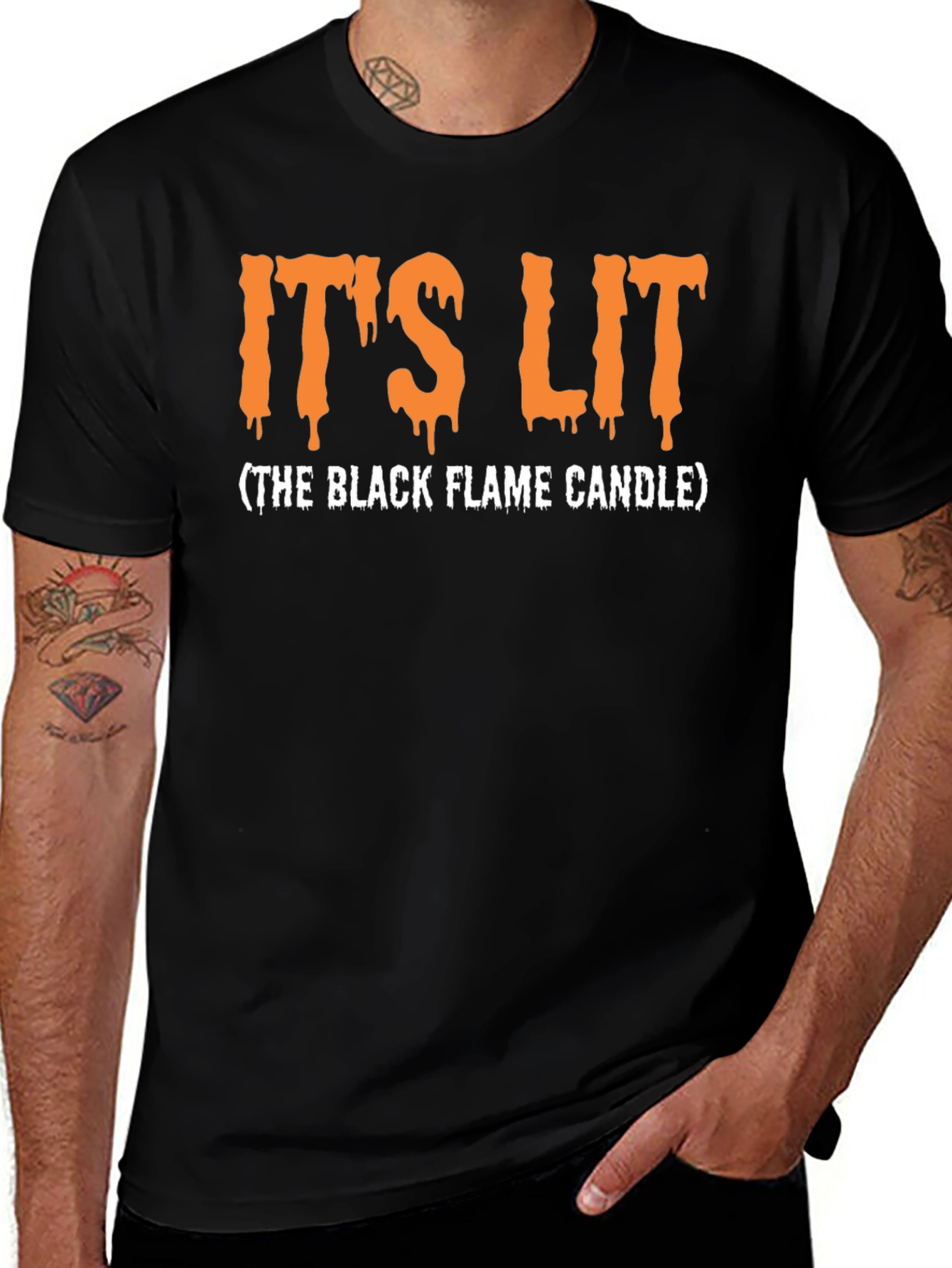 Its Lit Black Flame Candle Graphic Tee
