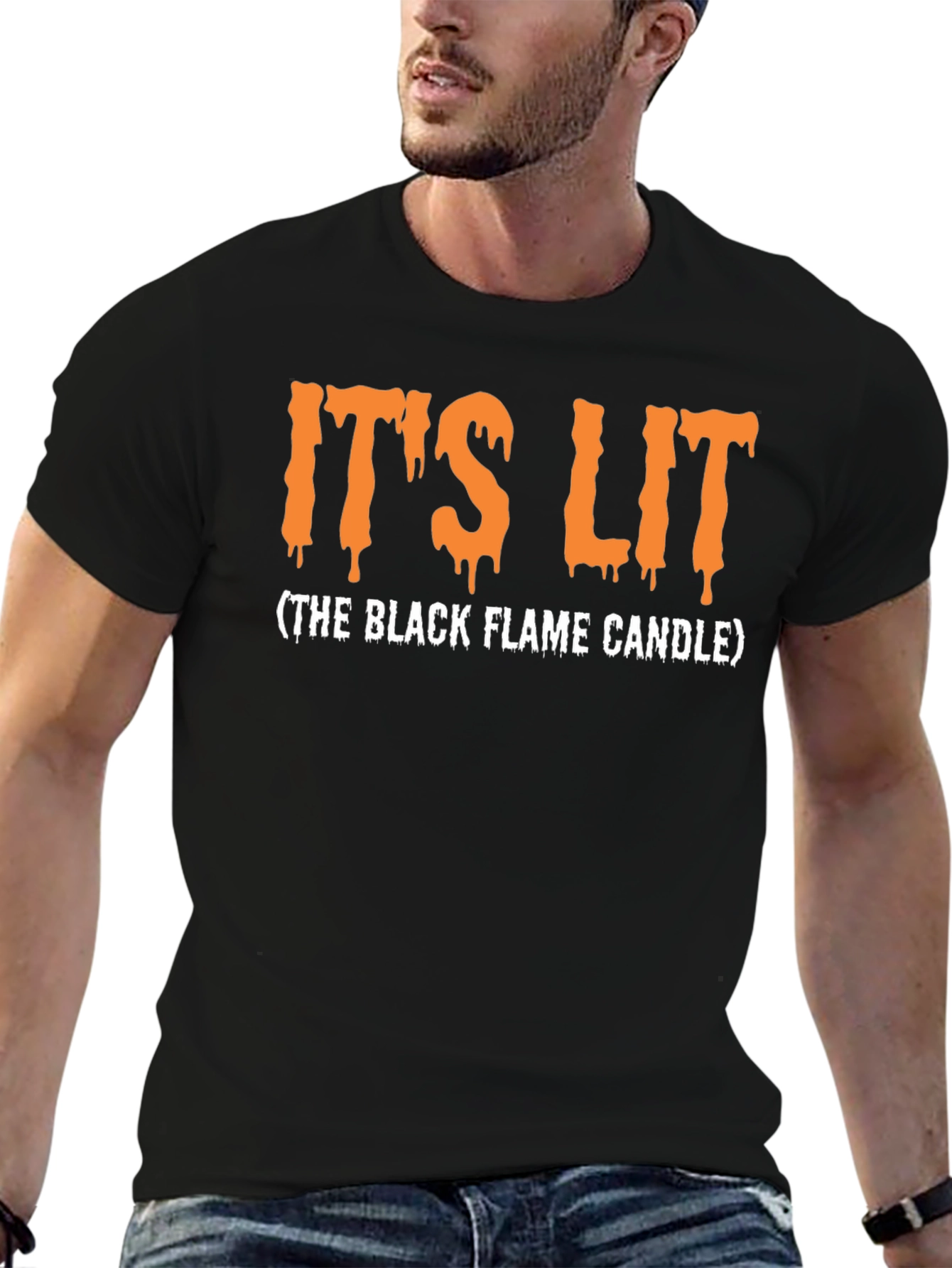Its Lit Black Flame Candle Graphic Tee