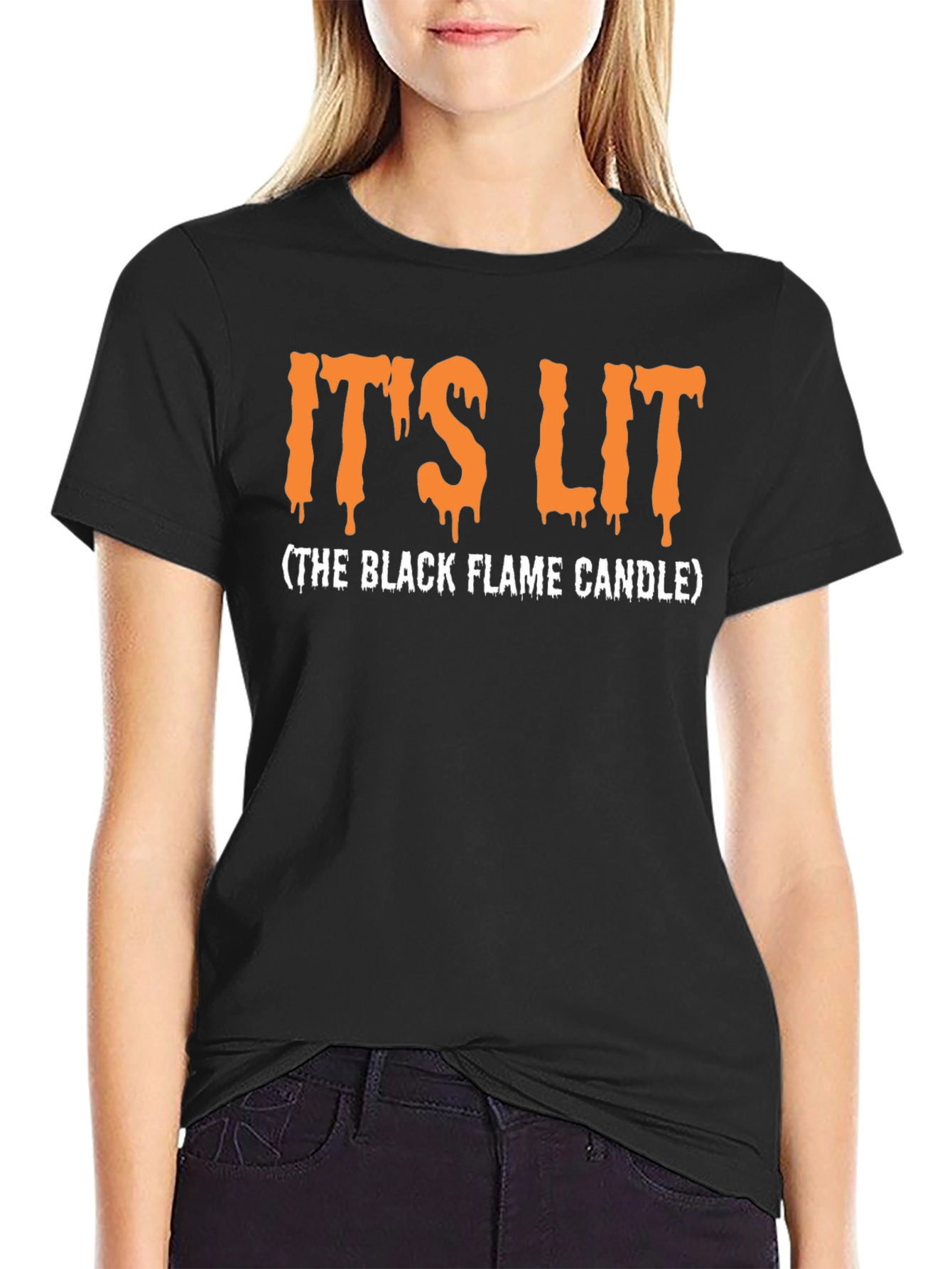 Its Lit Black Flame Candle Graphic Tee