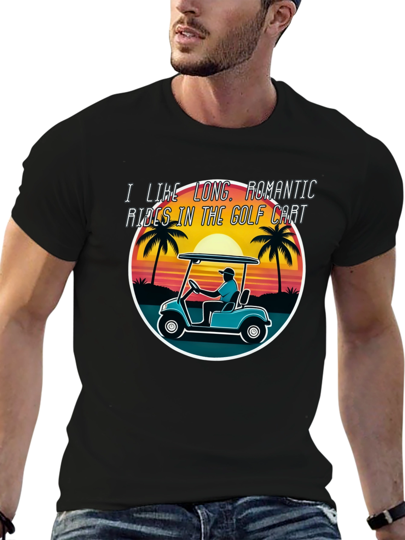 Golf Cart Romantic Rides Graphic Tee