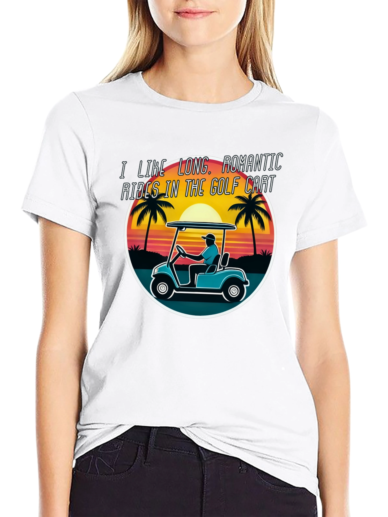 Golf Cart Romantic Rides Graphic Tee