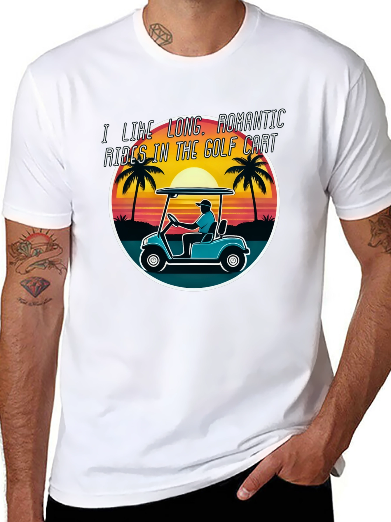 Golf Cart Romantic Rides Graphic Tee