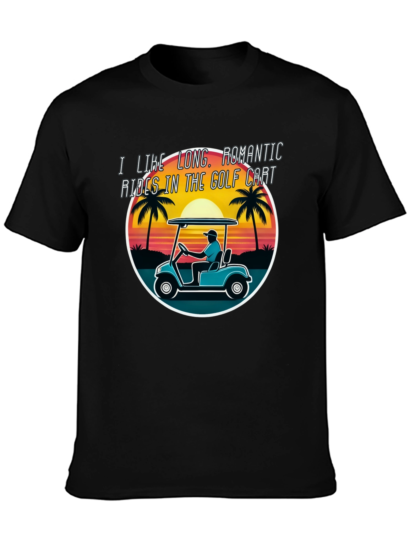 Golf Cart Romantic Rides Graphic Tee
