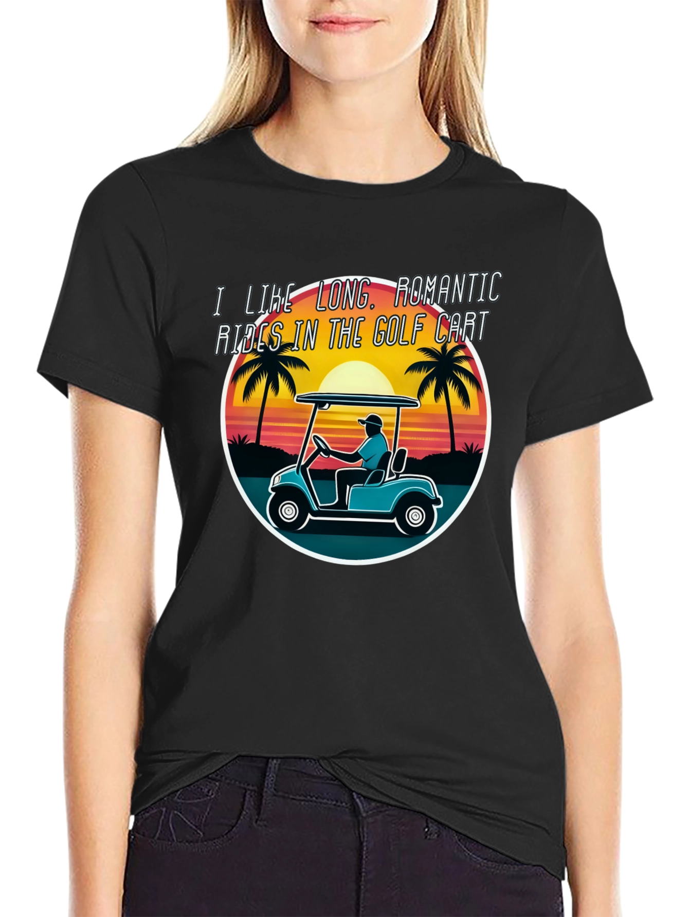 Golf Cart Romantic Rides Graphic Tee