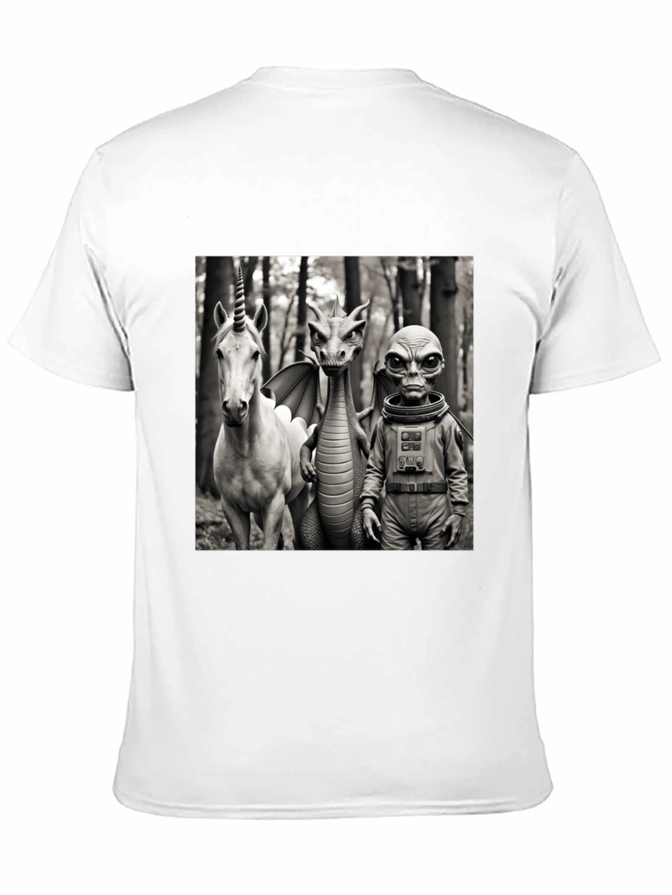 Unicorn Dragon & Alien Graphic Tee