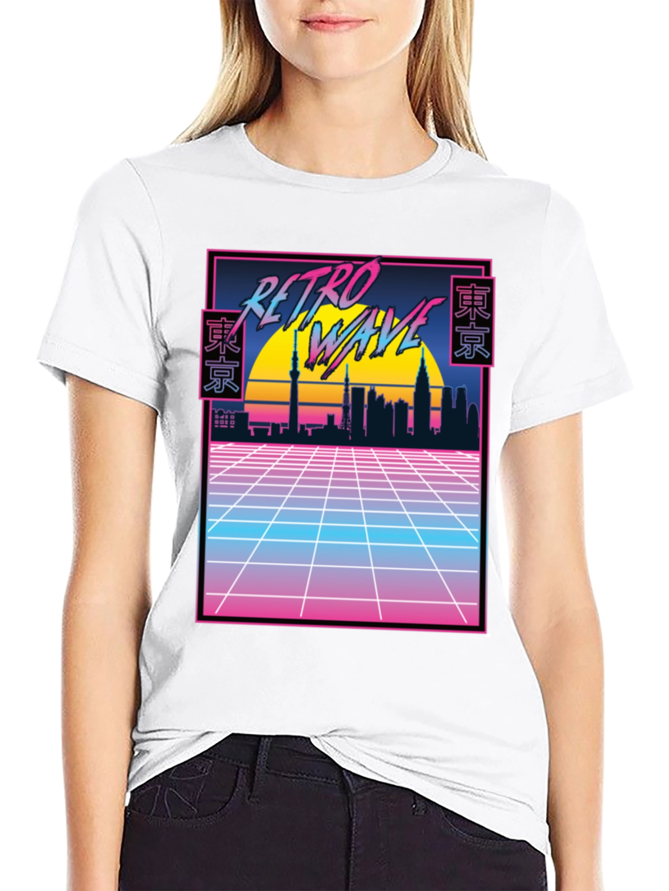 Retro Wave Tokyo Skyline T-Shirt