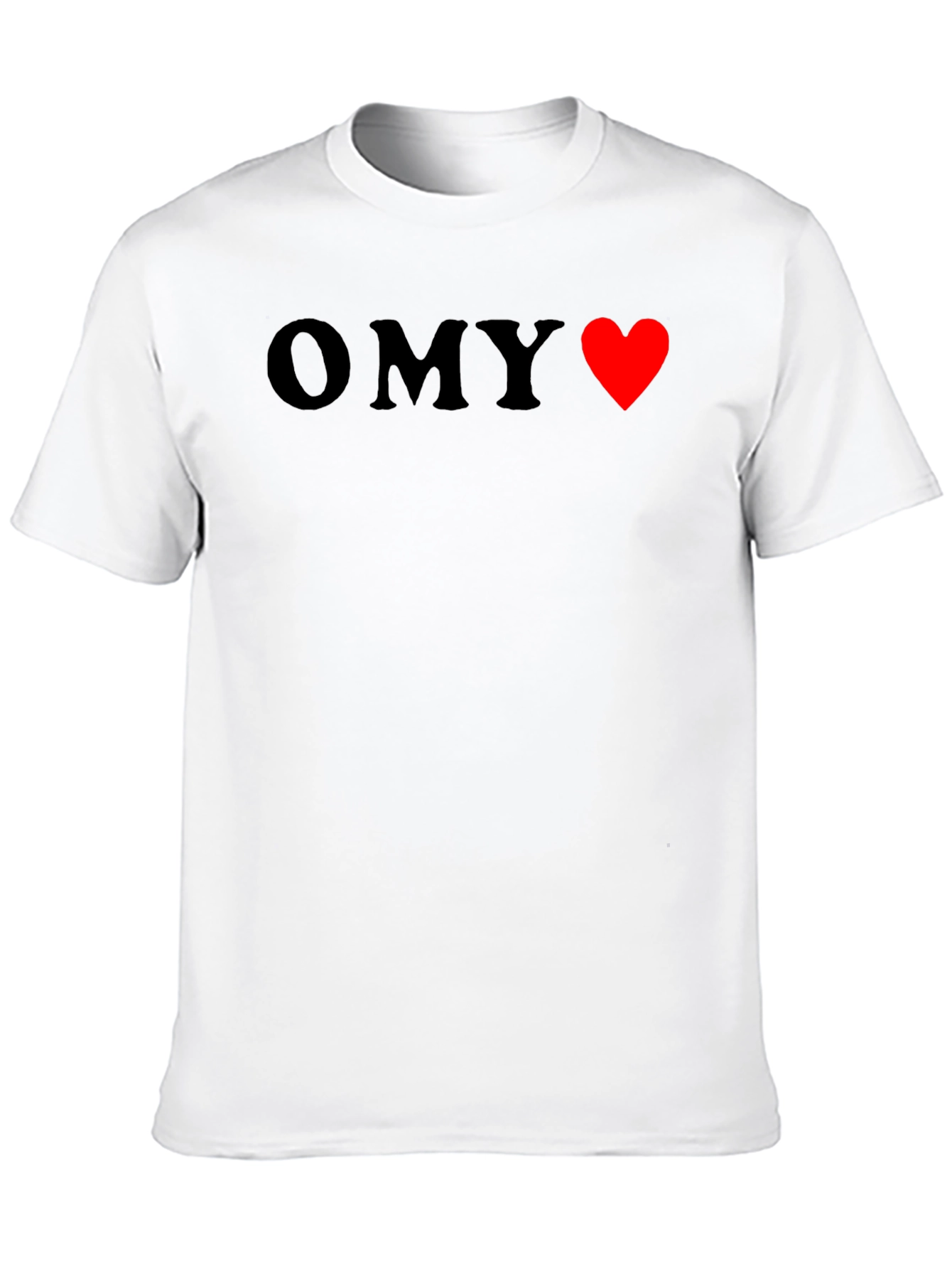 OMY Heart Graphic Black T-Shirt