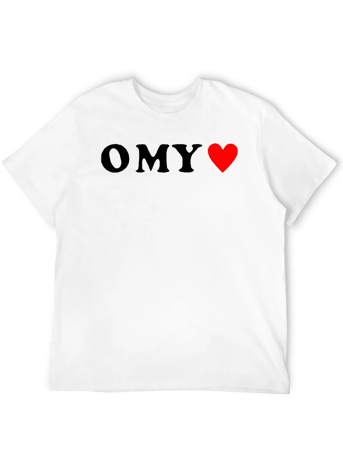 OMY Heart Graphic Black T-Shirt