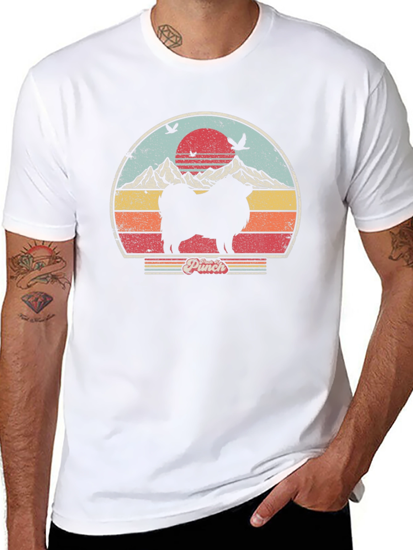 Retro Spitz Silhouette T-Shirt