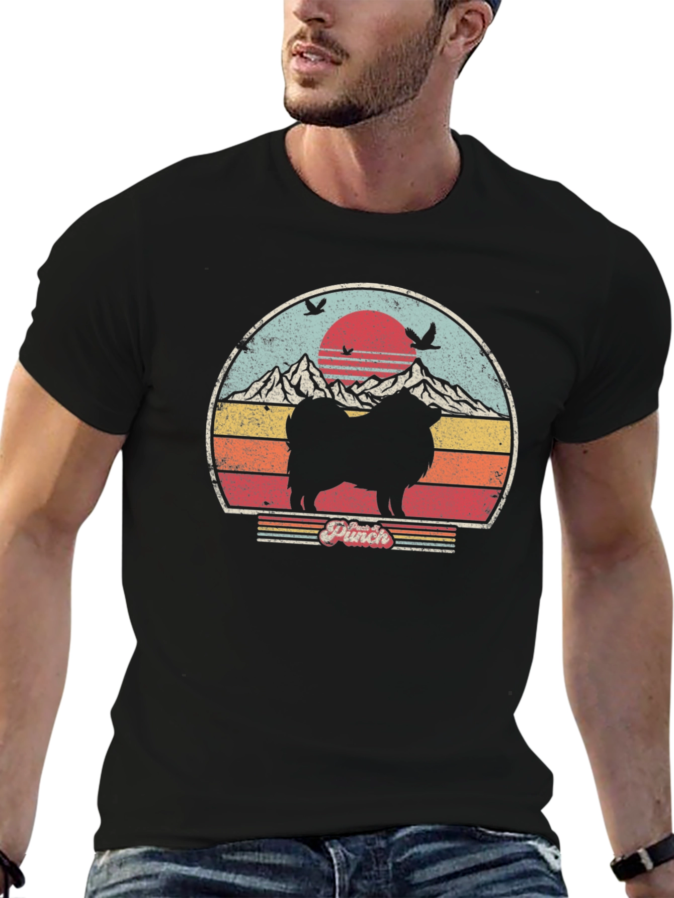 Retro Spitz Silhouette T-Shirt