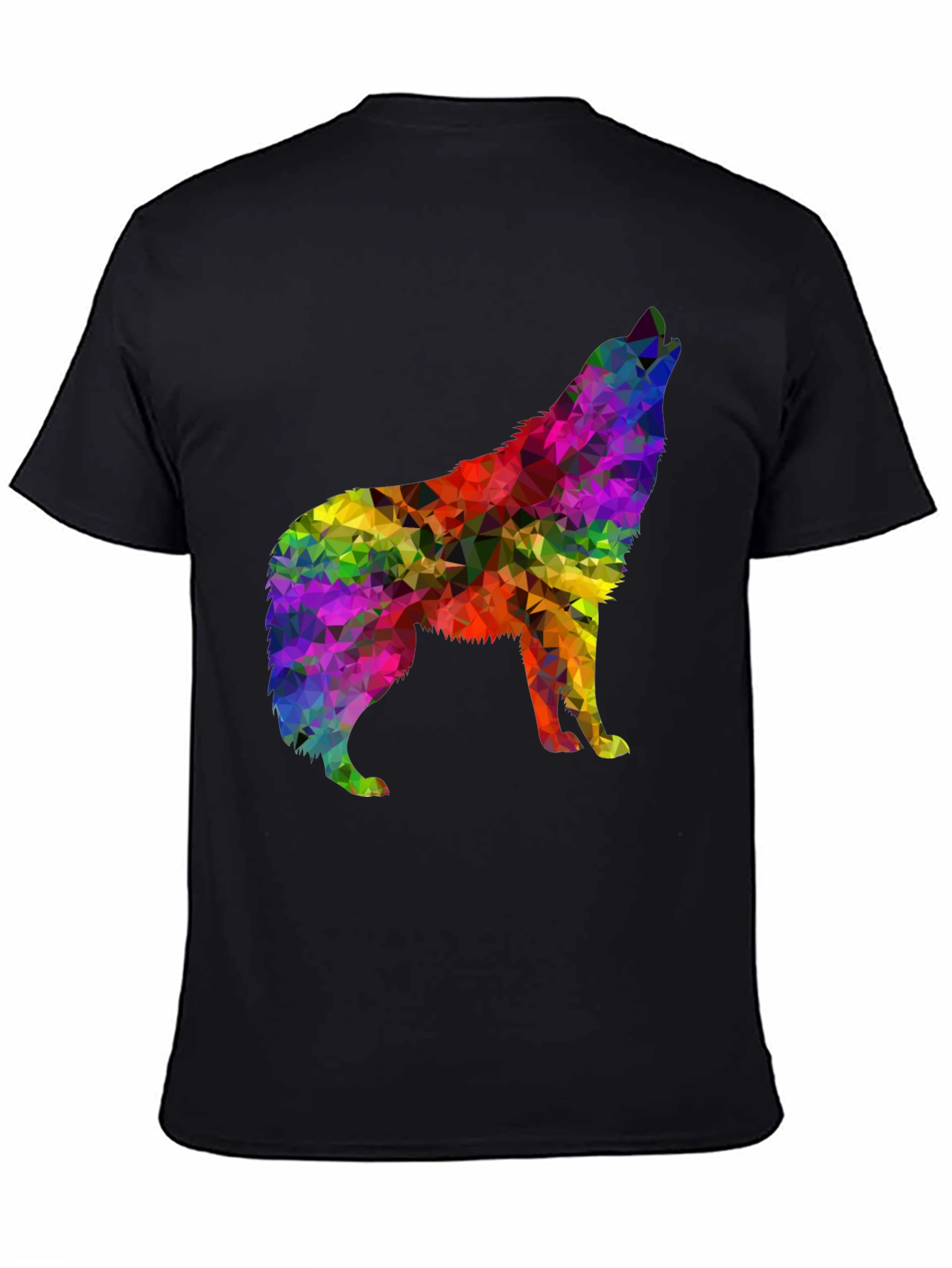 Rainbow Wolf Graphic Tee - Stylish Mens Shirt