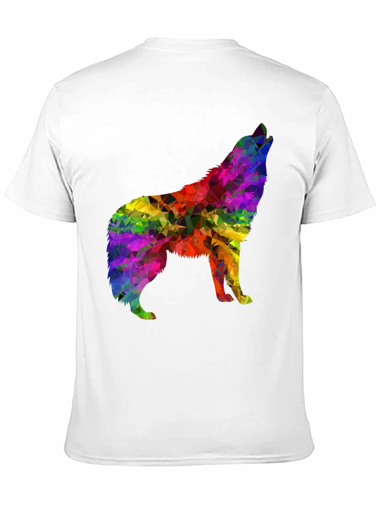 Rainbow Wolf Graphic Tee - Stylish Mens Shirt