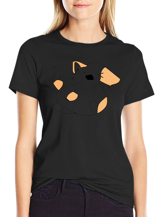 Black Cat Graphic Tee - Unique Design