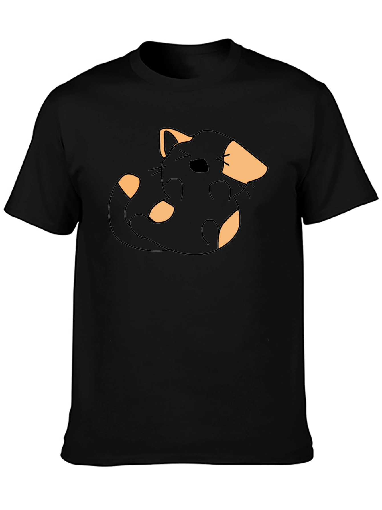 Black Cat Graphic Tee - Unique Design