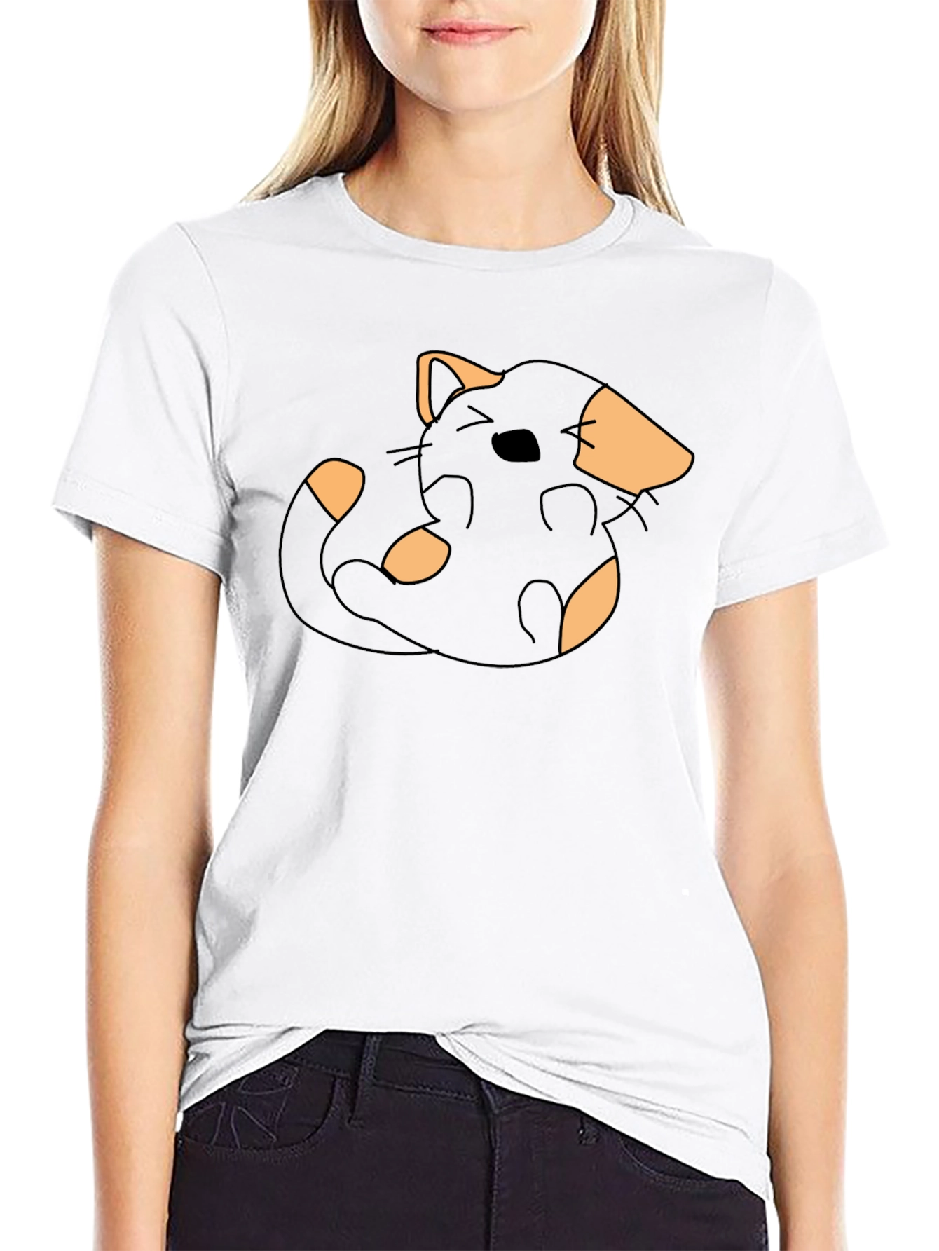 Black Cat Graphic Tee - Unique Design