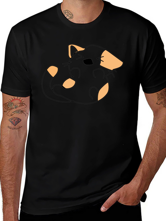 Black Cat Graphic Tee - Unique Design