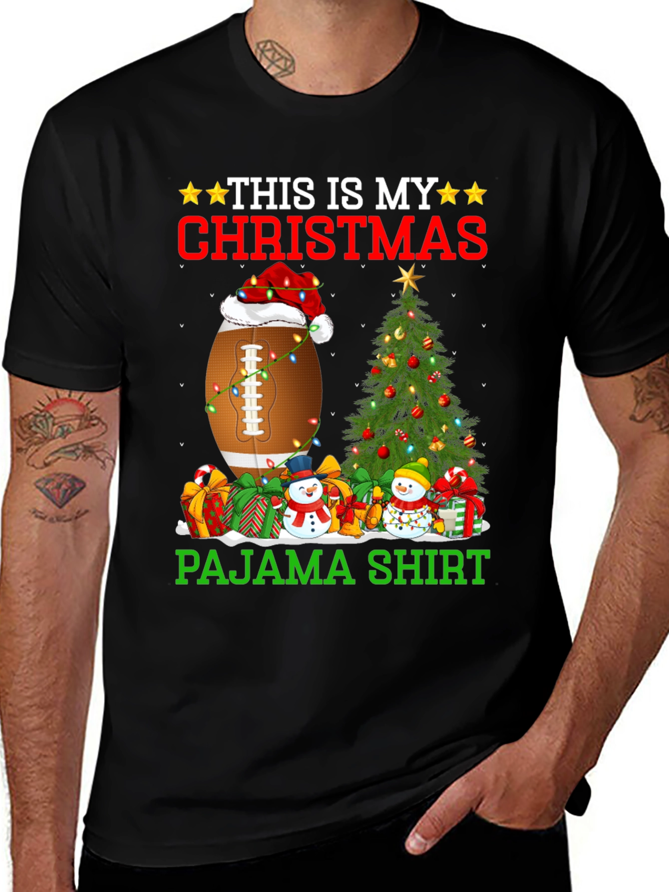 Christmas Football Pajama Shirt