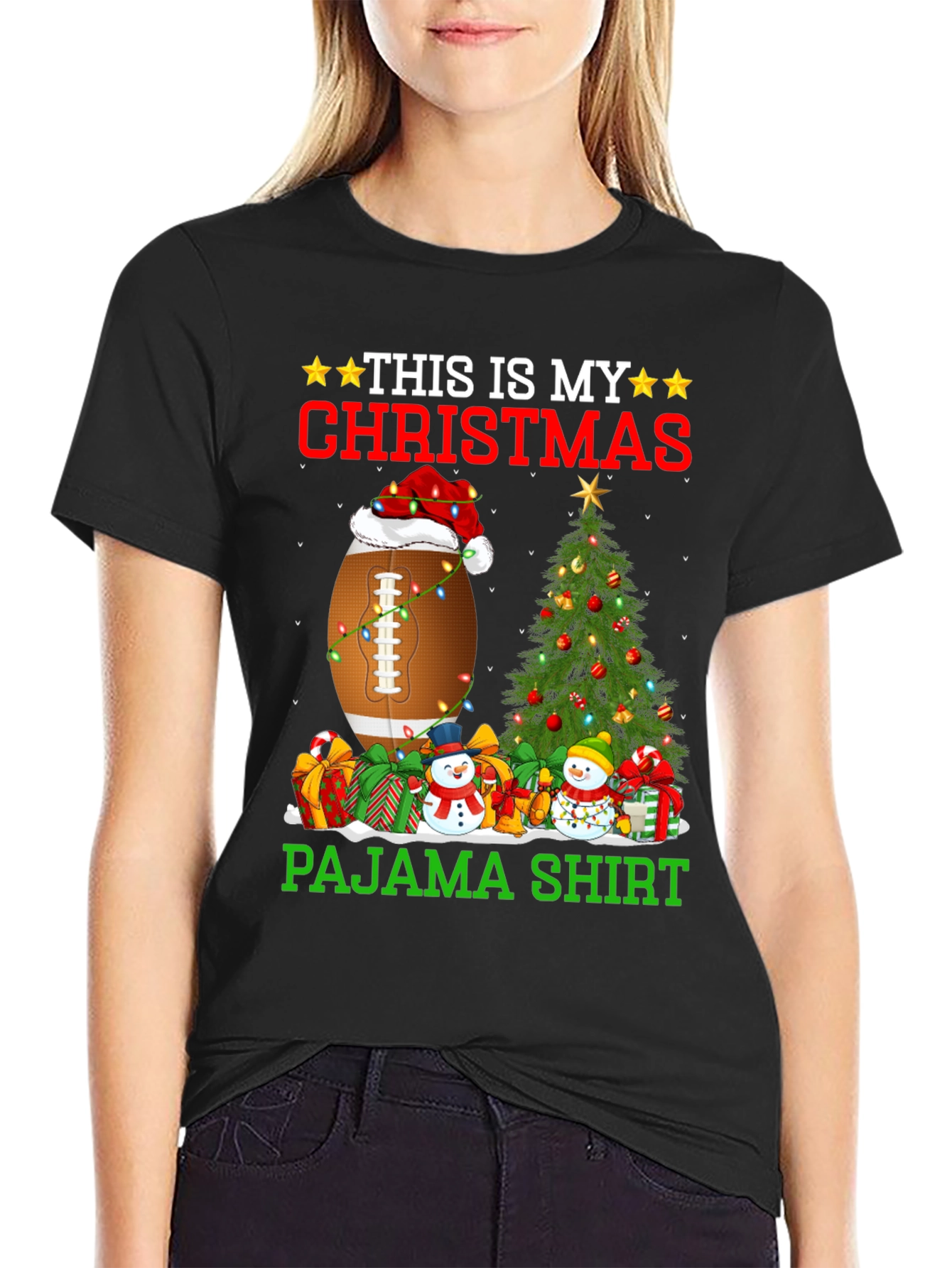 Christmas Football Pajama Shirt